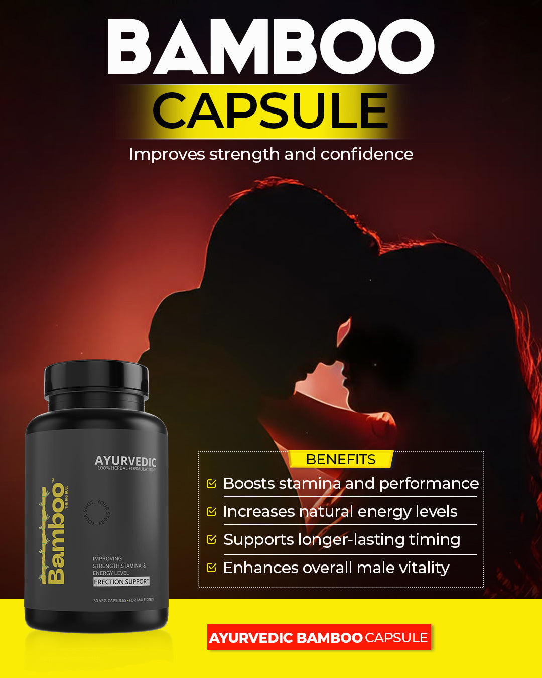 Bamboo Capsule for Men: Boost Energy, Performance & Vitality Fast
