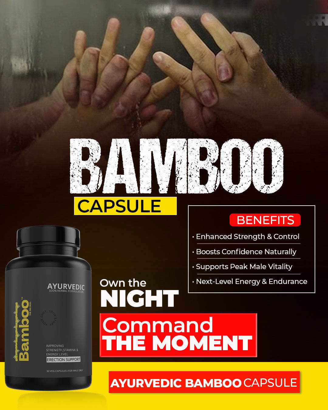 Ayurvedic Bamboo Capsule for Peak Male Performance &amp; Night Confidence