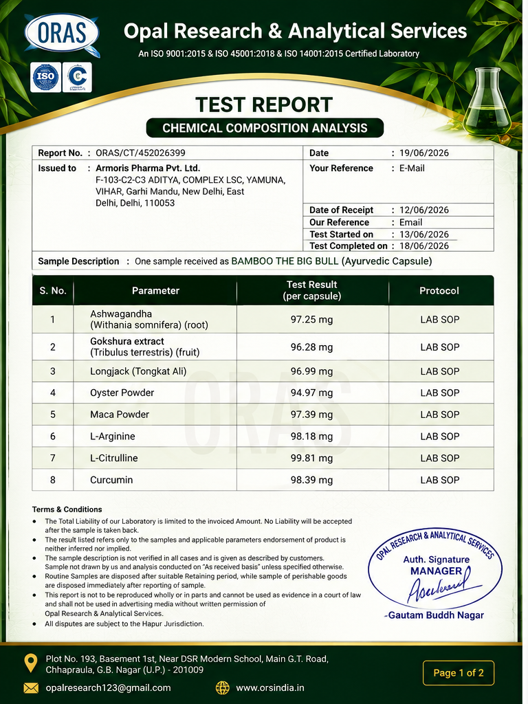 Bamboo – Ayurvedic Erection Support Capsules